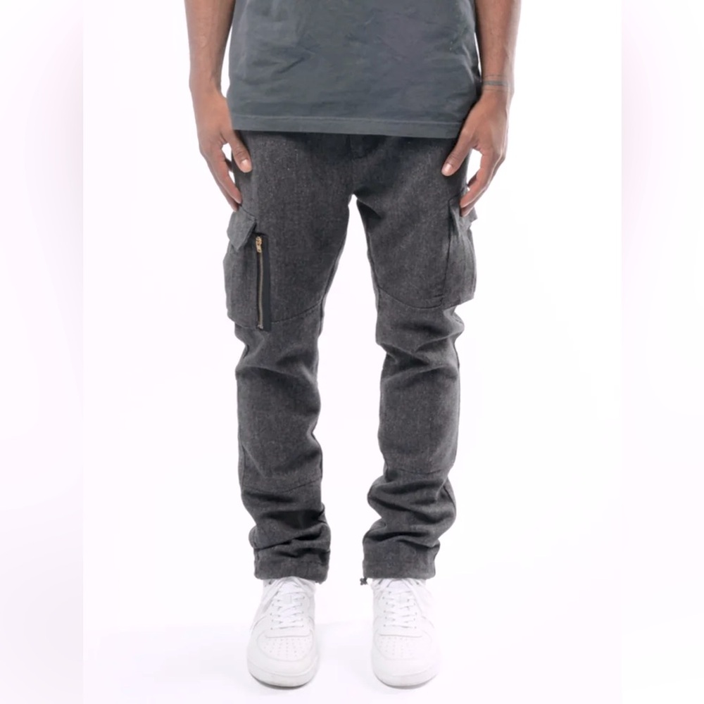 NWT Richie Le Tweed Cargo Pants in Grey